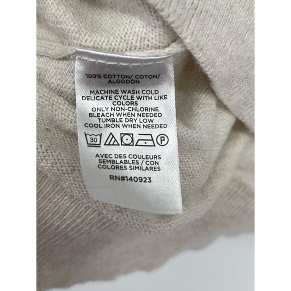 Loft Outlet Cotton Cream Novelty Bow Sweater‎ Size M Girl Coquette Soft Girl - Picture 3 of 4